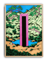 Pink Portal Modern Duvar Tablosu – Sürreal Doğa ve Geçit Poster