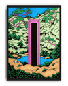 Pink Portal Modern Duvar Tablosu – Sürreal Doğa ve Geçit Poster