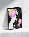 Pink Proteus Modern Duvar Tablosu – Siyah Pembe Deneysel Grafik Poster