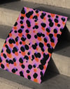 Pink Rhythm Modern Duvar Tablosu – Pembe Siyah Abstract Poster