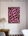 Pink Rhythm Modern Duvar Tablosu – Pembe Siyah Abstract Poster