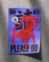 Please Do Modern Duvar Tablosu – Mor Kırmızı Tipografik Poster