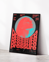 Pressure Echo Modern Duvar Tablosu – Siyah Kırmızı Tipografik Poster