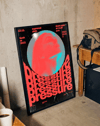 Pressure Echo Modern Duvar Tablosu – Siyah Kırmızı Tipografik Poster