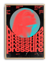 Pressure Echo Modern Duvar Tablosu – Siyah Kırmızı Tipografik Poster