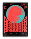 Pressure Echo Modern Duvar Tablosu – Siyah Kırmızı Tipografik Poster