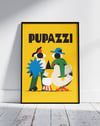 Pupazzi Modern Duvar Tablosu – Sarı Renkli Pop Art Poster