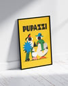Pupazzi Modern Duvar Tablosu – Sarı Renkli Pop Art Poster