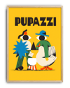 Pupazzi Modern Duvar Tablosu – Sarı Renkli Pop Art Poster