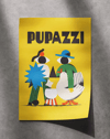 Pupazzi Modern Duvar Tablosu – Sarı Renkli Pop Art Poster