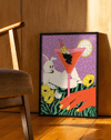 Rabbit Hour Modern Duvar Tablosu – Sürreal Tavşan Kokteyl Poster