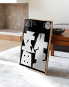 Rain Code Modern Duvar Tablosu – Siyah Beyaz Japon Tipografik Poster