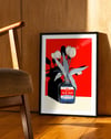 Red Bloom Bottle Modern Duvar Tablosu – Kırmızı Botanik Şişe Poster