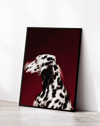 Red Dalmatian Modern Duvar Tablosu – Kırmızı Dalmaçyalı Köpek Poster
