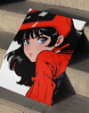 Red Rider Modern Duvar Tablosu – Kırmızı Anime Figüratif Poster