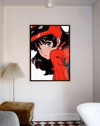 Red Rider Modern Duvar Tablosu – Kırmızı Anime Figüratif Poster