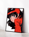 Red Rider Modern Duvar Tablosu – Kırmızı Anime Figüratif Poster