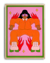 Roller Heat Modern Duvar Tablosu - Pembe Turuncu Figüratif Poster