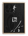 Shadow Lines Modern Duvar Tablosu – Siyah Gri Soyut Çizgi Poster