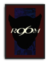 Shadow Room Modern Duvar Tablosu – Bordo Siyah Kedi Silüet Poster