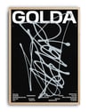 Silver Trace Modern Duvar Tablosu – Siyah Beyaz Deneysel Tipografik Poster