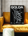 Silver Trace Modern Duvar Tablosu – Siyah Beyaz Deneysel Tipografik Poster