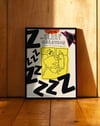 Sleep Marathon Sarı Figüratif Duvar Tablosu - Tipografik Poster