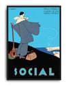 Social Magazine (1919) – Conrado Walter Massaguer Küba Art Deco Dergi  Kapağı Posteri