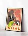 Social Magazine (1920) – Conrado Walter Massaguer Küba Art Deco Dergi Kapağı Posteri