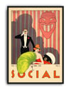 Social Magazine (1920) – Conrado Walter Massaguer Küba Art Deco Dergi Kapağı Posteri