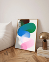 Soft Layers Modern Duvar Tablosu – Pastel Soyut Form Poster