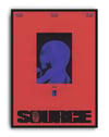Source Red Ahşap Çerçeveli Tablo | Kırmızı Modern Poster Duvar Dekoru