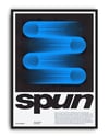Spin Wave Ahşap Çerçeveli Tablo | Mavi Siyah Modern Poster Tablo
