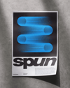 Spin Wave Modern Duvar Tablosu – Mavi Siyah Optik Abstract Poster