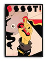 Sssst Lipstick Modern Duvar Tablosu - Kırmızı Siyah Pop Art İllüstrasyon Poster