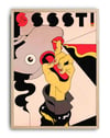 Sssst Lipstick Modern Duvar Tablosu - Kırmızı Siyah Pop Art İllüstrasyon Poster