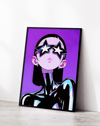 Star Gaze Modern Duvar Tablosu – Mor Anime Figüratif Poster