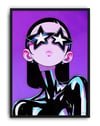 Star Gaze Modern Duvar Tablosu – Mor Anime Figüratif Poster