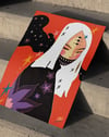 Starlit Oni Modern Duvar Tablosu – Turuncu Japon Figüratif Poster