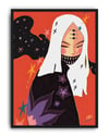 Starlit Oni Modern Duvar Tablosu – Turuncu Japon Figüratif Poster