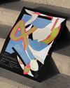 Stream Informer Modern Duvar Tablosu – Siyah Mavi Abstract Kolaj Poster