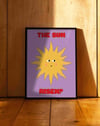 Sun Risen Retro Güneş İllüstrasyon Duvar Tablosu