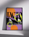 Tacto Modern Duvar Tablosu – Mor Turuncu Grafik Abstract Poster