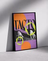 Tacto Modern Duvar Tablosu – Mor Turuncu Grafik Abstract Poster