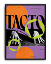 Tacto Modern Duvar Tablosu – Mor Turuncu Grafik Abstract Poster