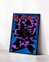 Tokyo Script Modern Duvar Tablosu – Mavi Mor Japon Tipografik Poster