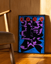 Tokyo Script Modern Duvar Tablosu – Mavi Mor Japon Tipografik Poster