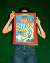 Truly Melt Modern Duvar Tablosu – Renkli Meyve ve Akışkan Tipografi Poster