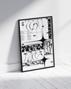 Type Grid Modern Duvar Tablosu – Siyah Beyaz Tipografik Grafik Poster