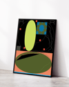 Universe Dust Modern Duvar Tablosu – Siyah Yeşil Abstract Poster